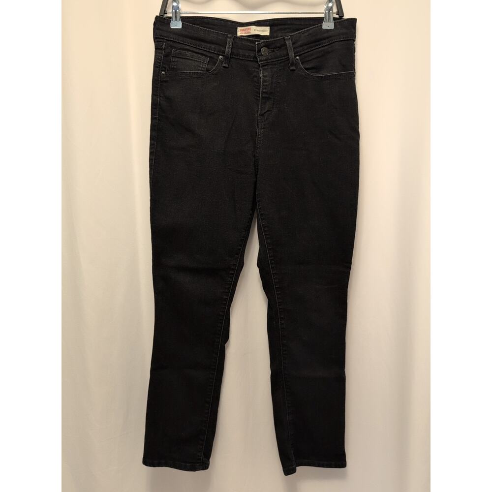 levi's 10 S black signature womens jeans Mid Rise Straight 30x30